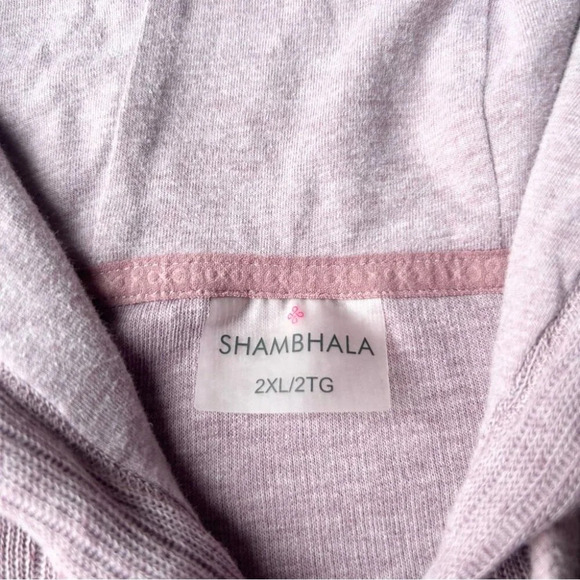 Shambhala Pink Waffle  Knit Sweatshirt Hoodie - Picture 6 of 15
